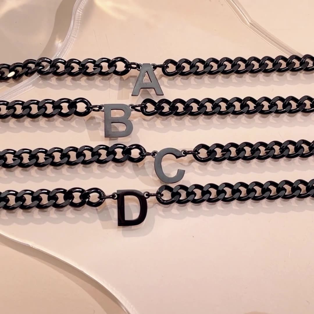Cuban Chain Letter Necklace
