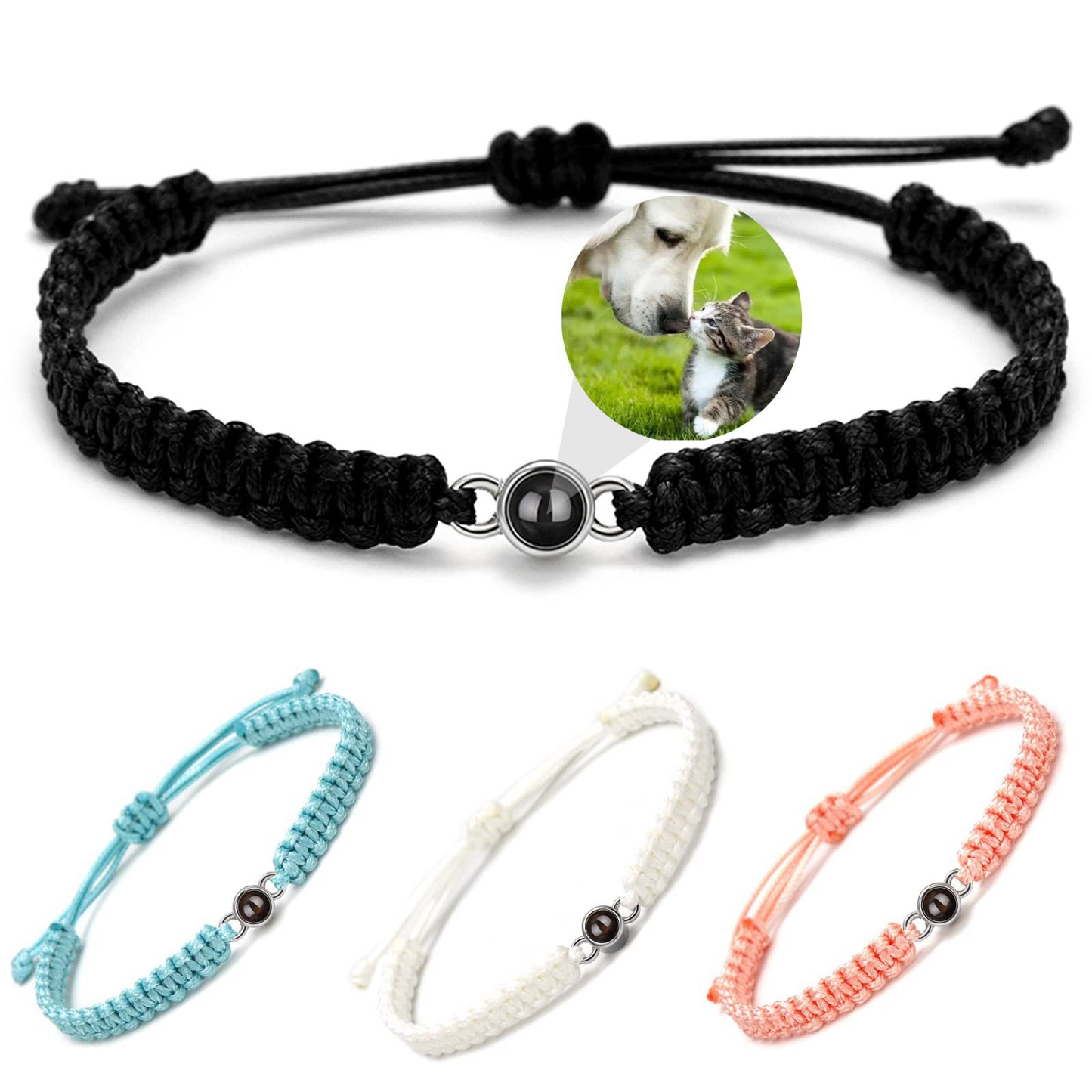 Pet Paw Print/Heart/Bead Projection Bracelet