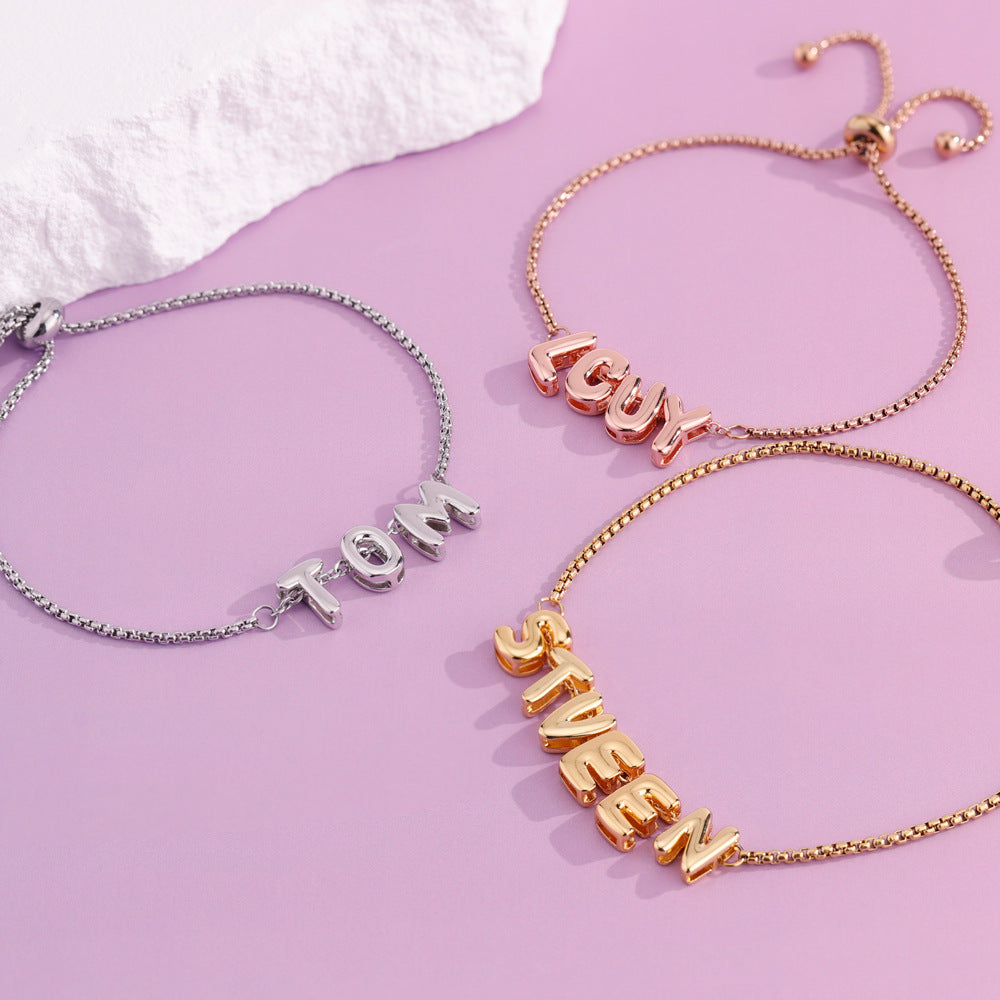 Bubble Ball Alphabet Bracelet