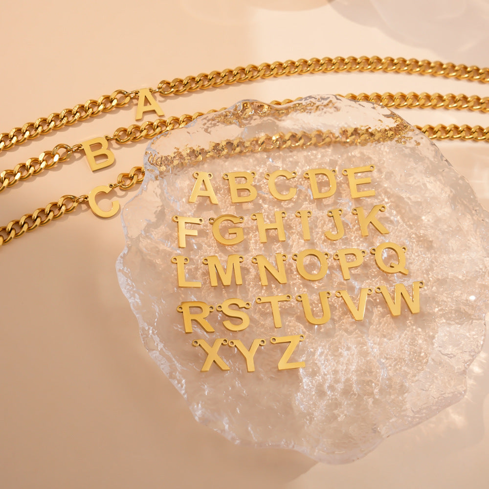Cuban Chain Letter Necklace