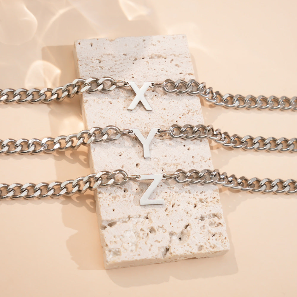 Cuban Chain Letter Necklace