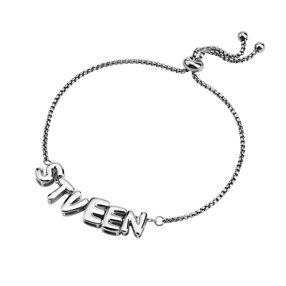 Bubble Ball Alphabet Bracelet
