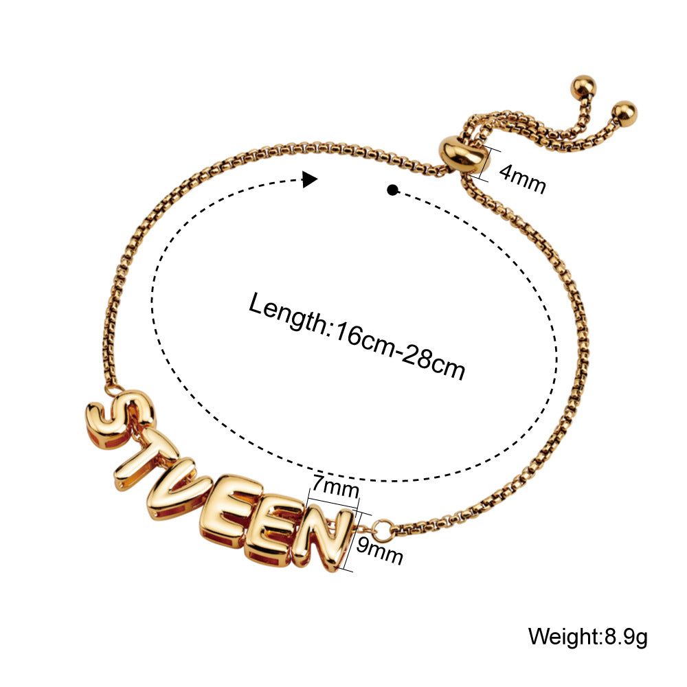 Bubble Ball Alphabet Bracelet