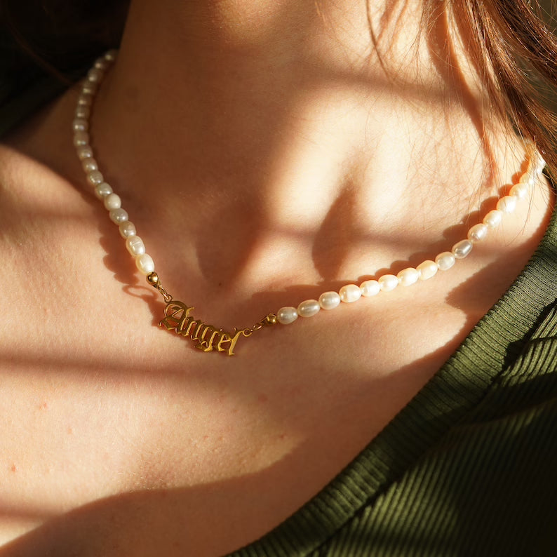 Personalized Name Necklace Set (with Letter Necklace)