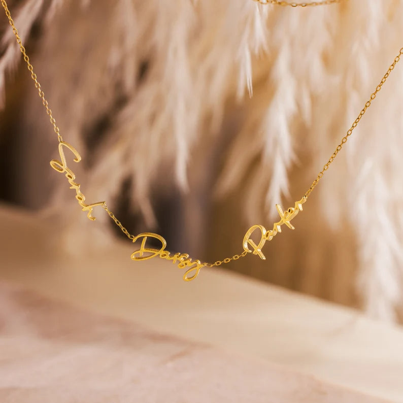 Personalised Multi-Name Necklace-A Beautiful Keepsake of Family Love and Connection