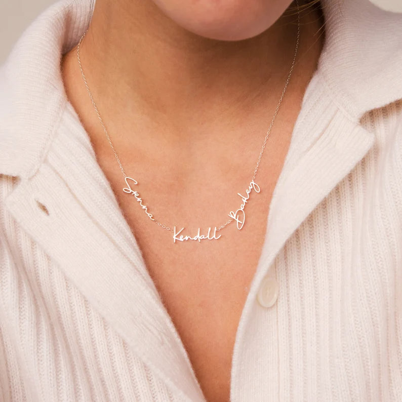 Personalised Multi-Name Necklace-A Beautiful Keepsake of Family Love and Connection