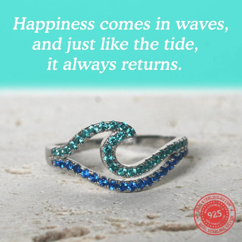 Calming Wave Anti Anxiety Ring (925 Sterling Silver)