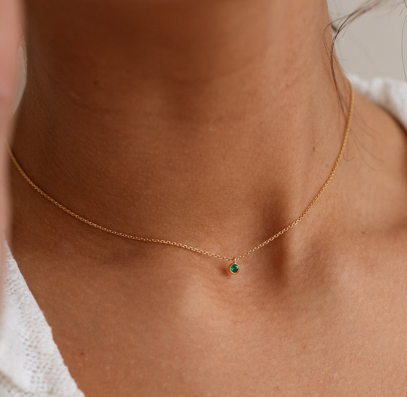 Dainty Birthstone Necklace