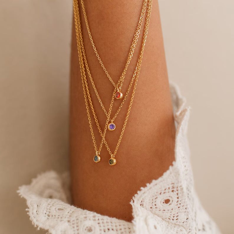 Dainty Birthstone Necklace