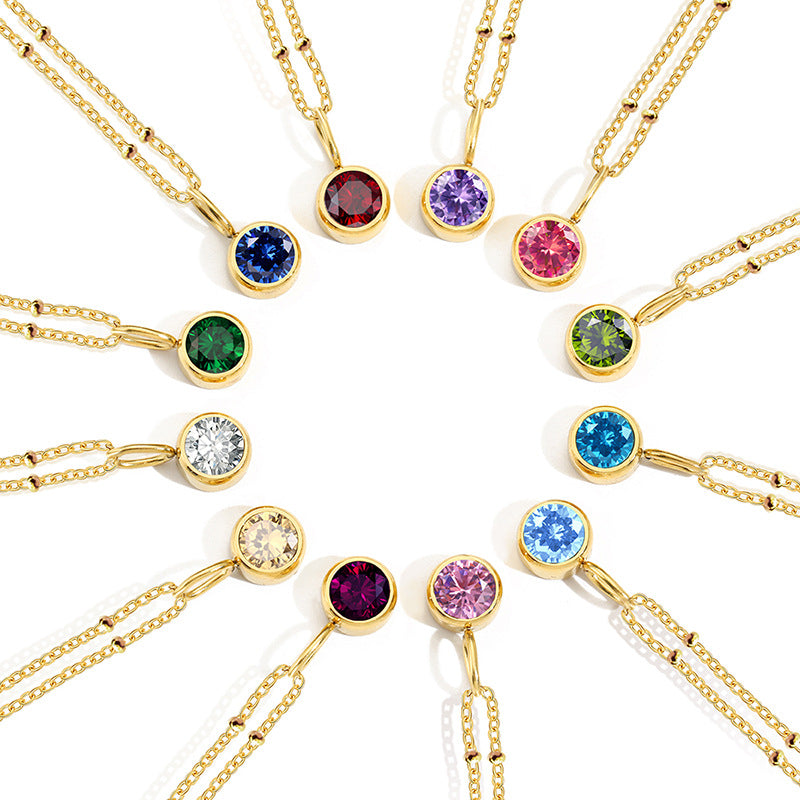Dainty Birthstone Necklace