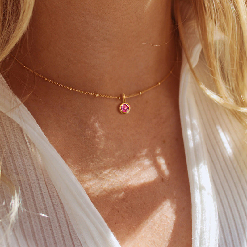 Dainty Birthstone Necklace