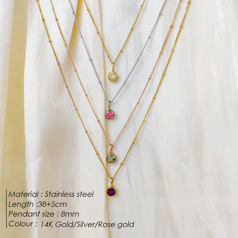 Dainty Birthstone Necklace