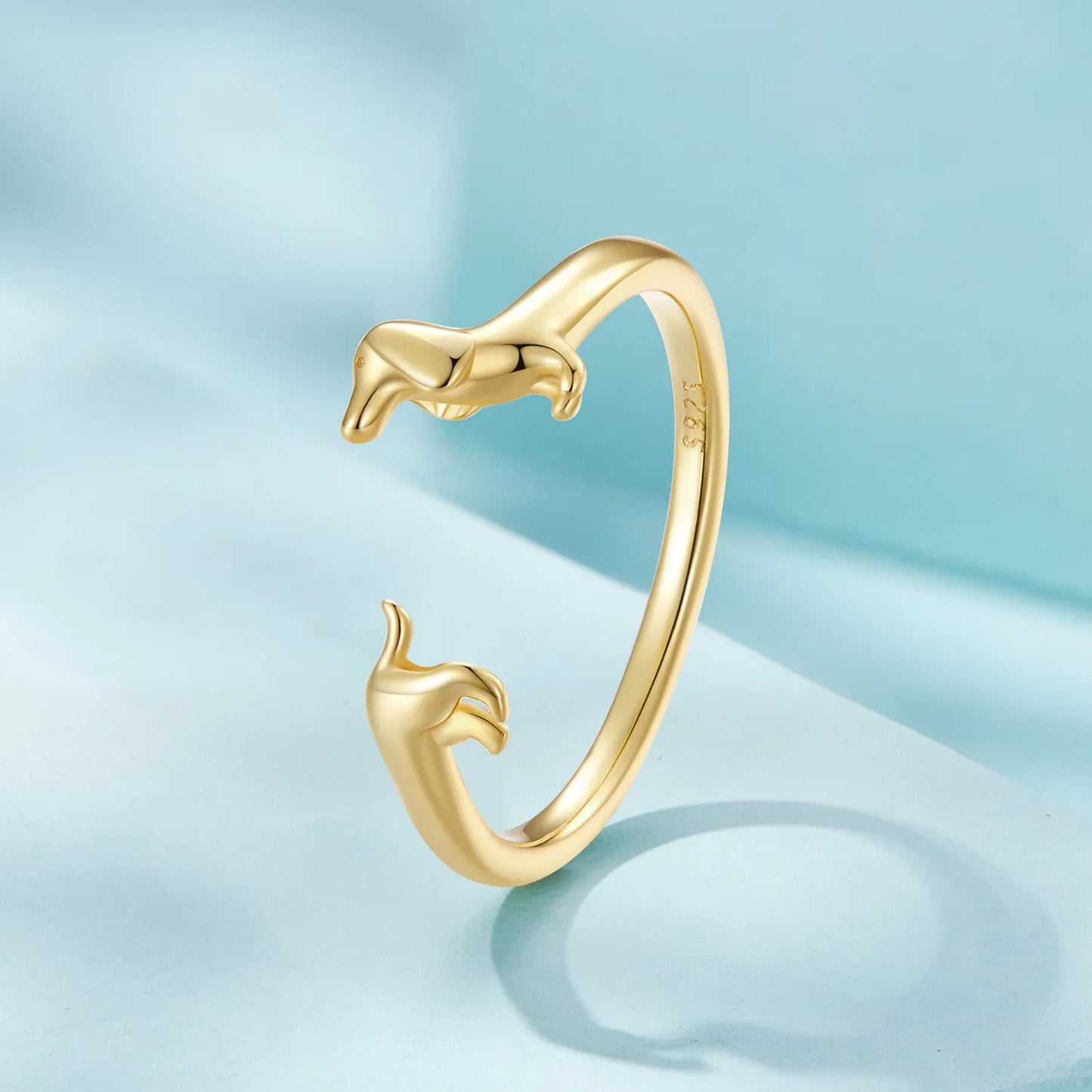 Dachshund Kiss – 925 Sterling Silver Ring