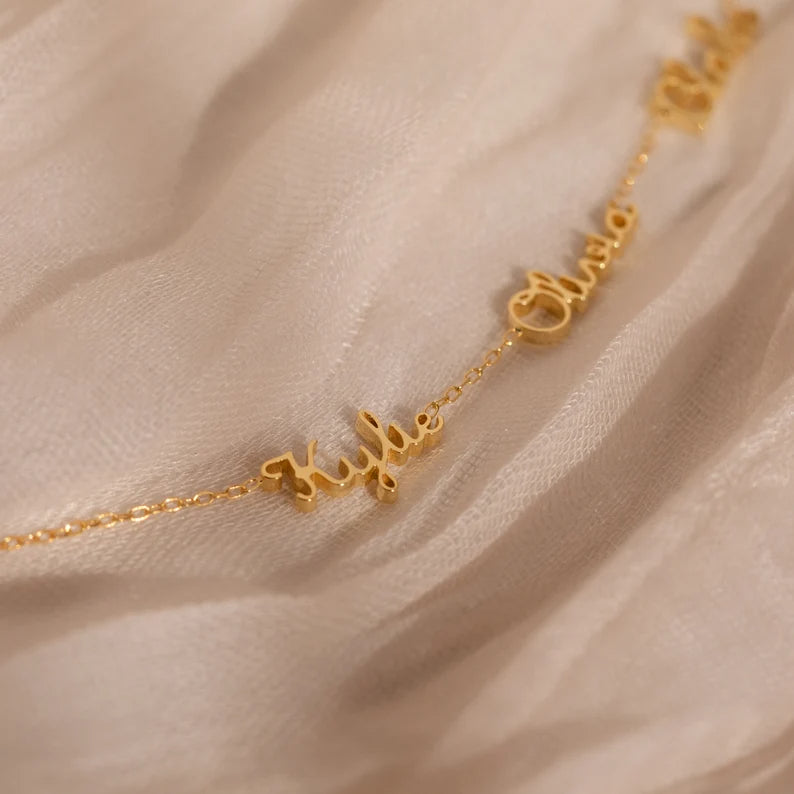 Dainty Multiple Name Necklace