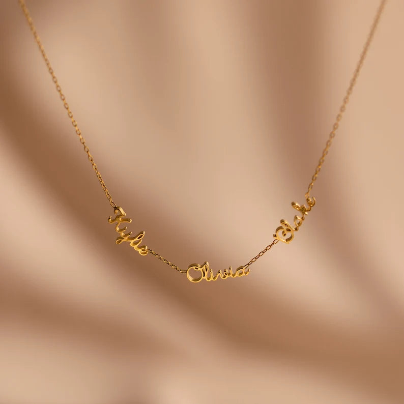 Dainty Multiple Name Necklace