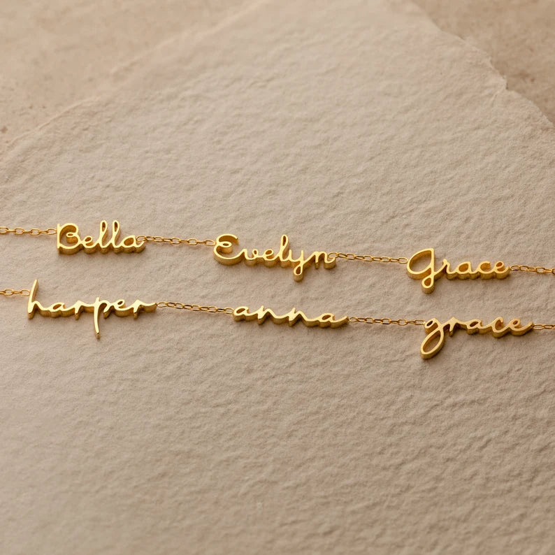 Dainty Multiple Name Necklace