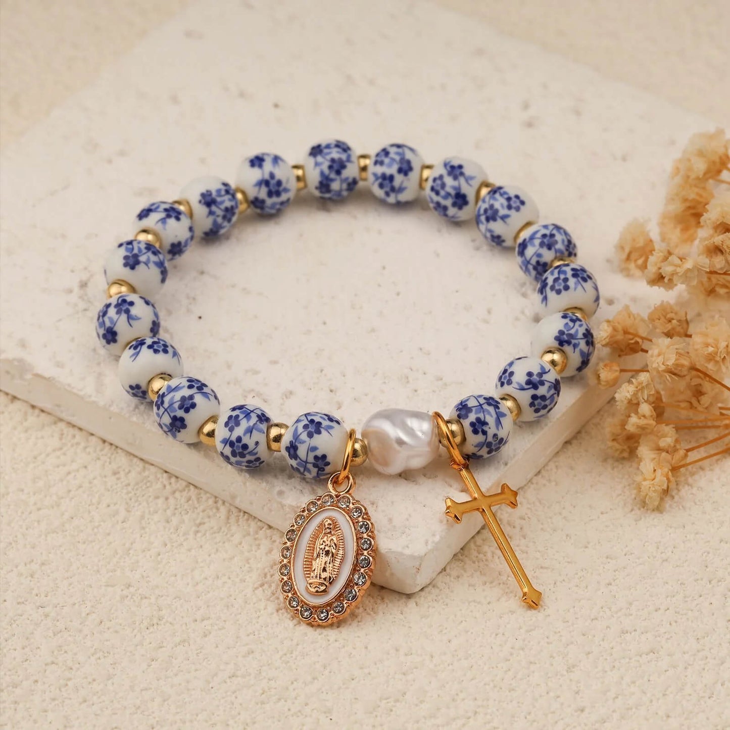 Portrait Cross Bracelet