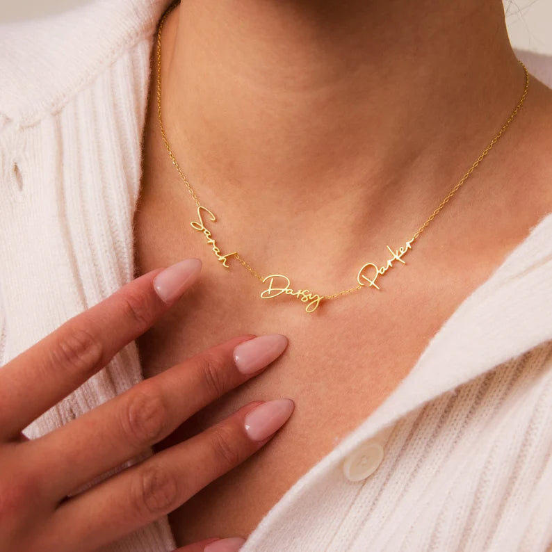 Personalised Multi-Name Necklace-A Beautiful Keepsake of Family Love and Connection