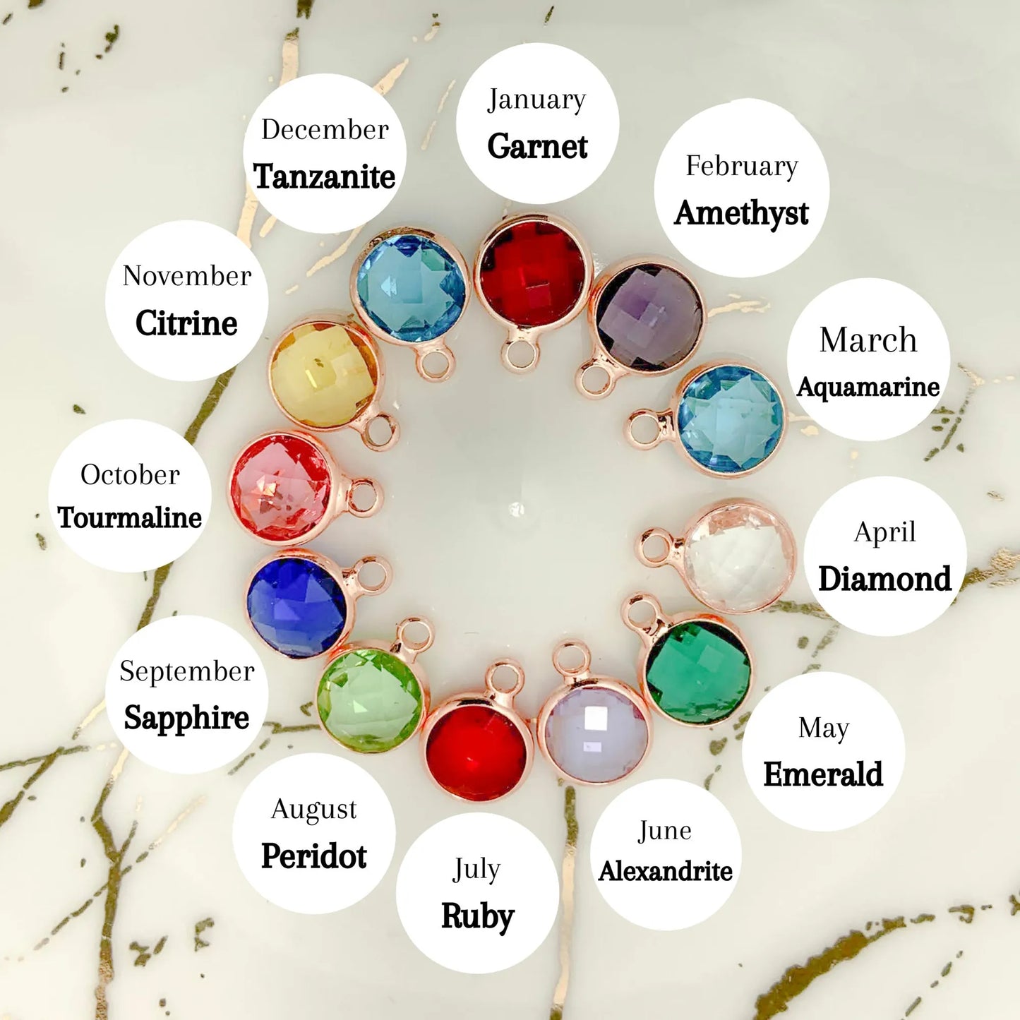 Personalized Birth Flower Family Bouquet Necklace