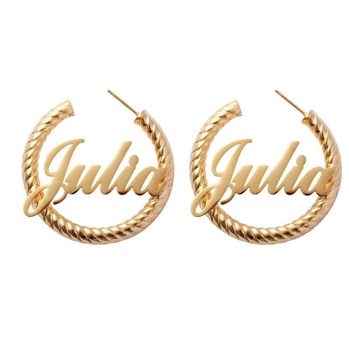 Personalized Hoop Name Earrings