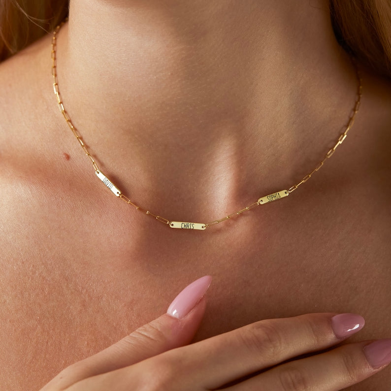 Personalized Bar Name Necklace