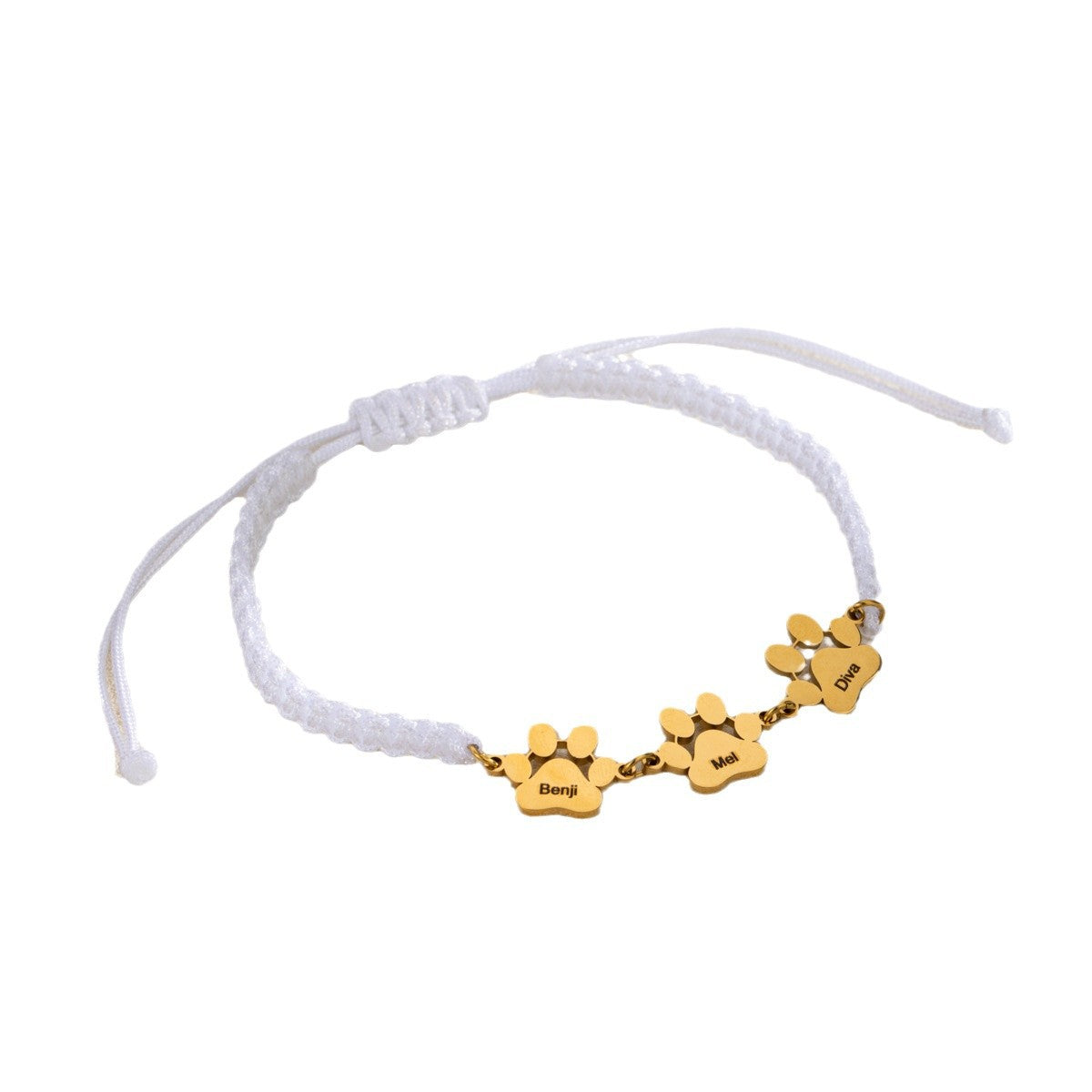 Personalized Paw Name Bracelet