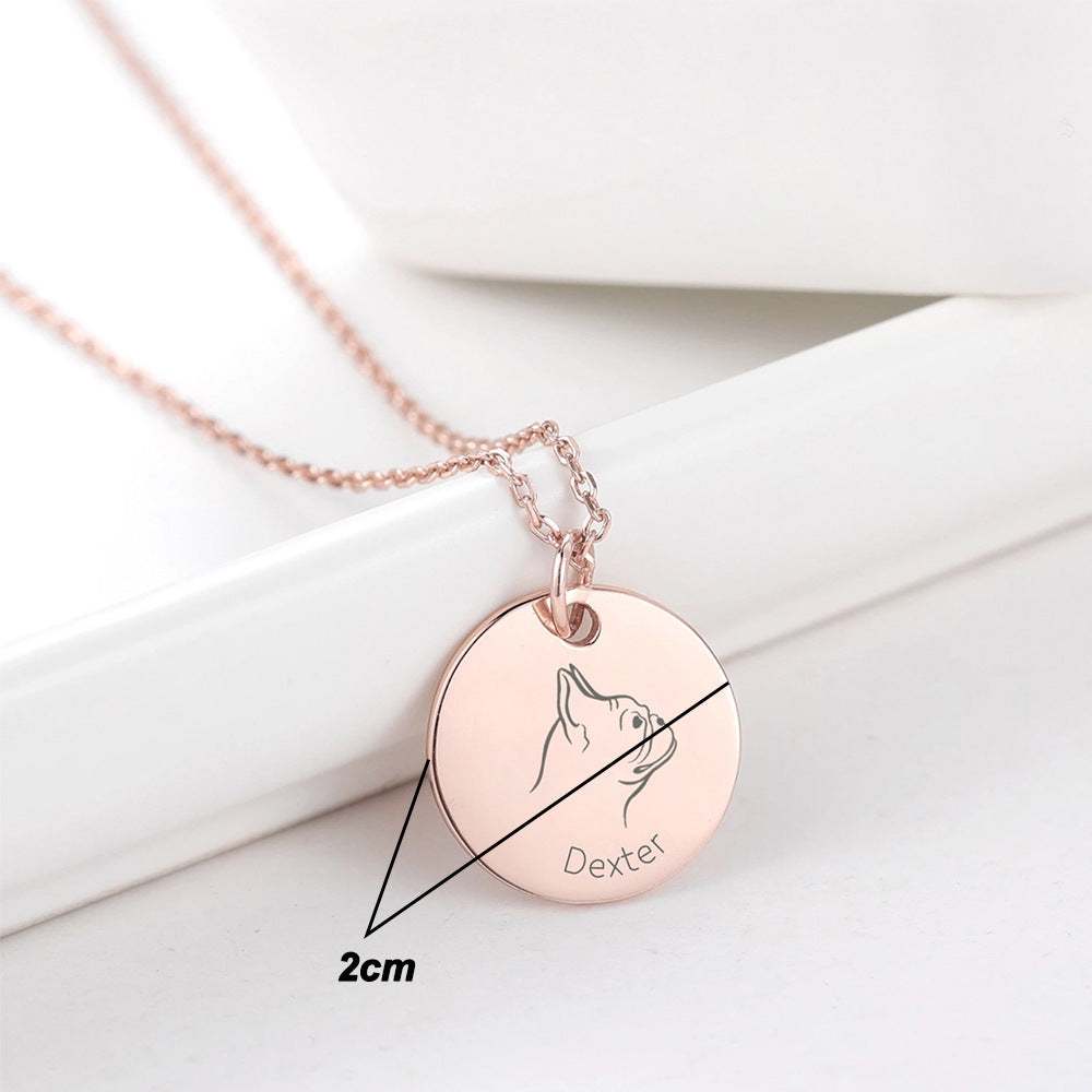 Personalized Dog Portrait Necklace