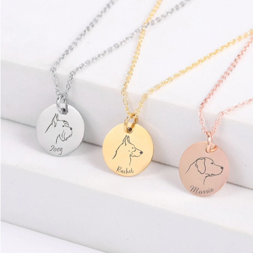 Personalized Dog Portrait Necklace