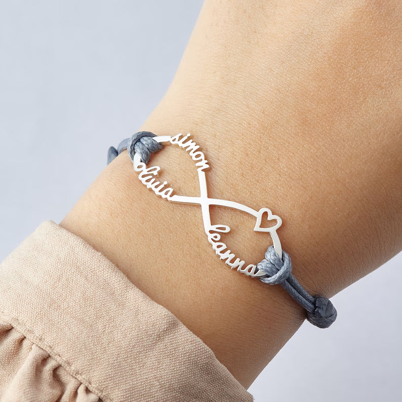 Personalized Infinity Name Bracelet(Up 4 Names)