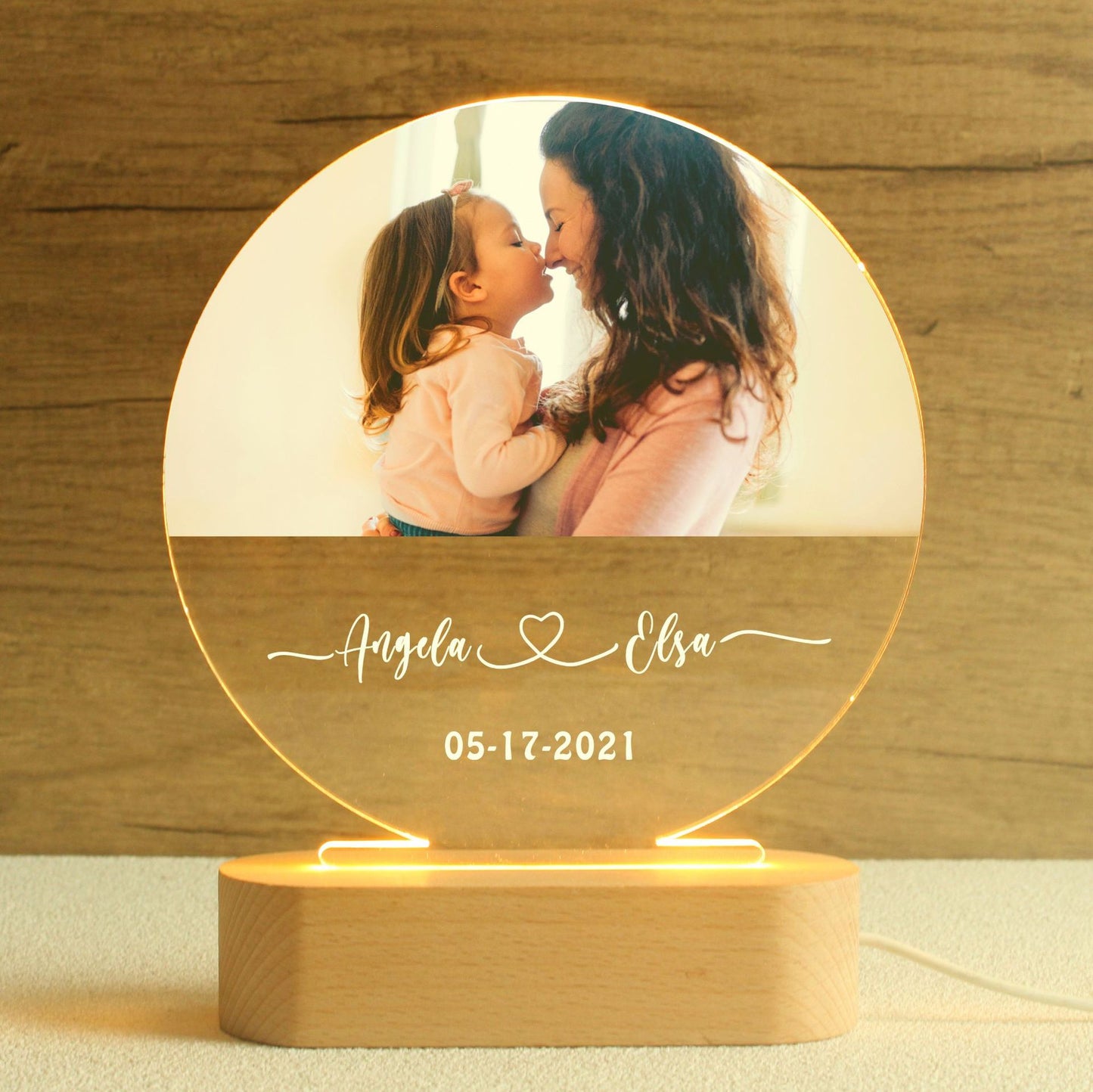 Personalized Memorial Photo Light Night Lamp