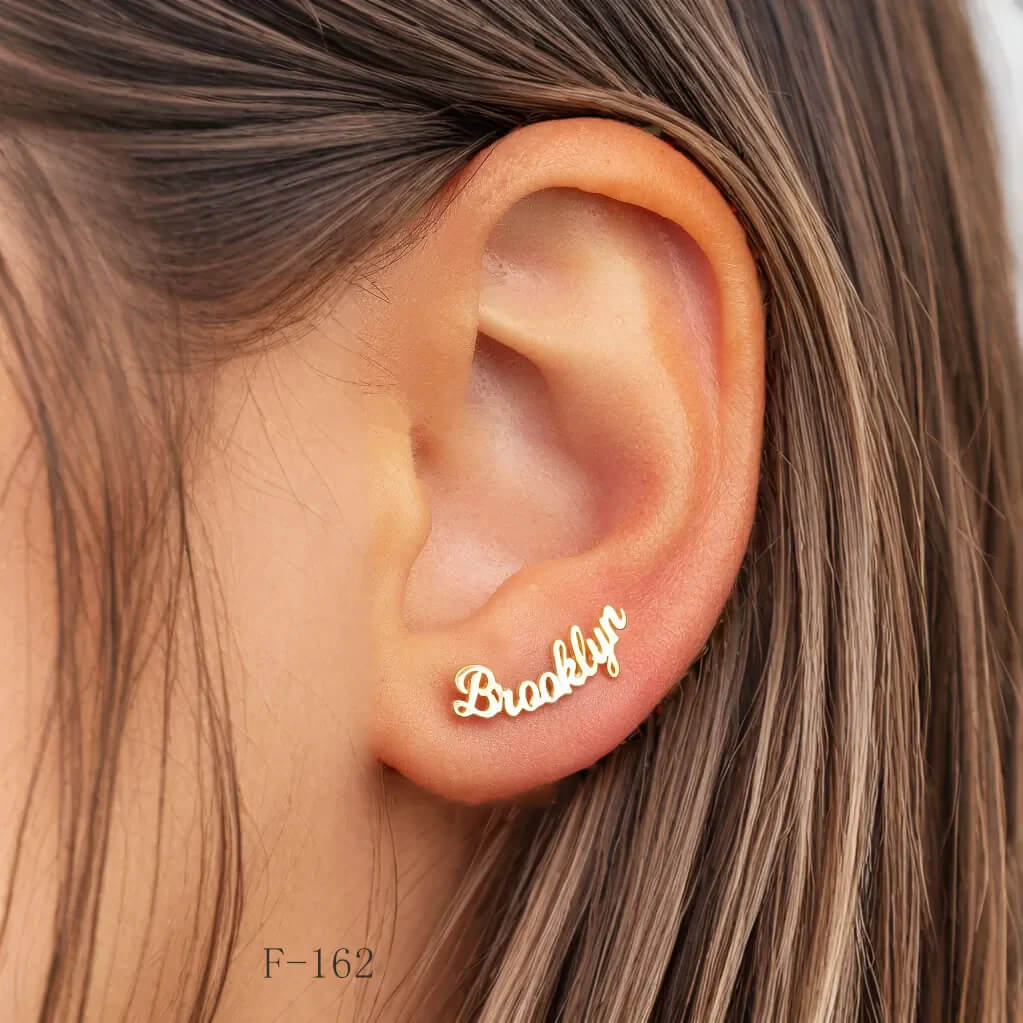 Personalized Name Earrings-Hand Crafted in 925 Sterling Silver