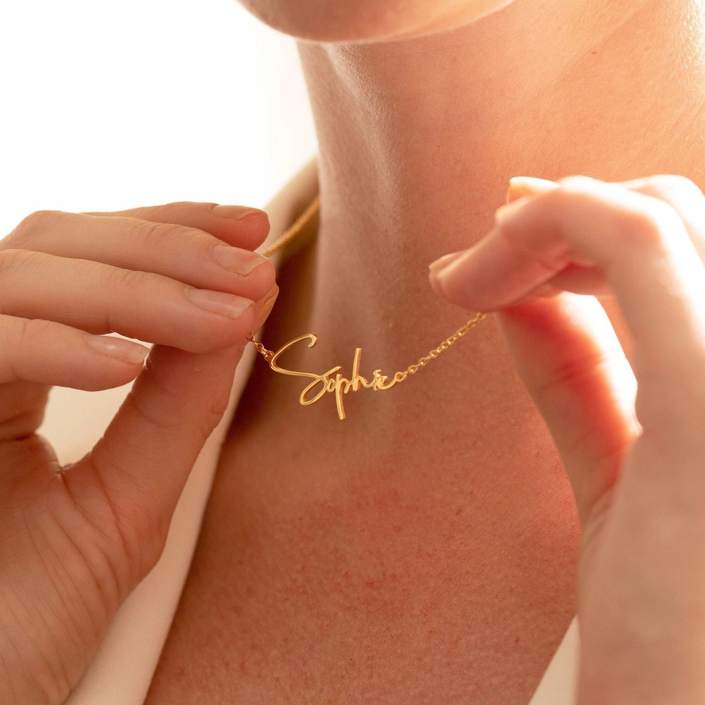 Personalized Name Necklace(14K Gold Or 925 Sterling Silver)