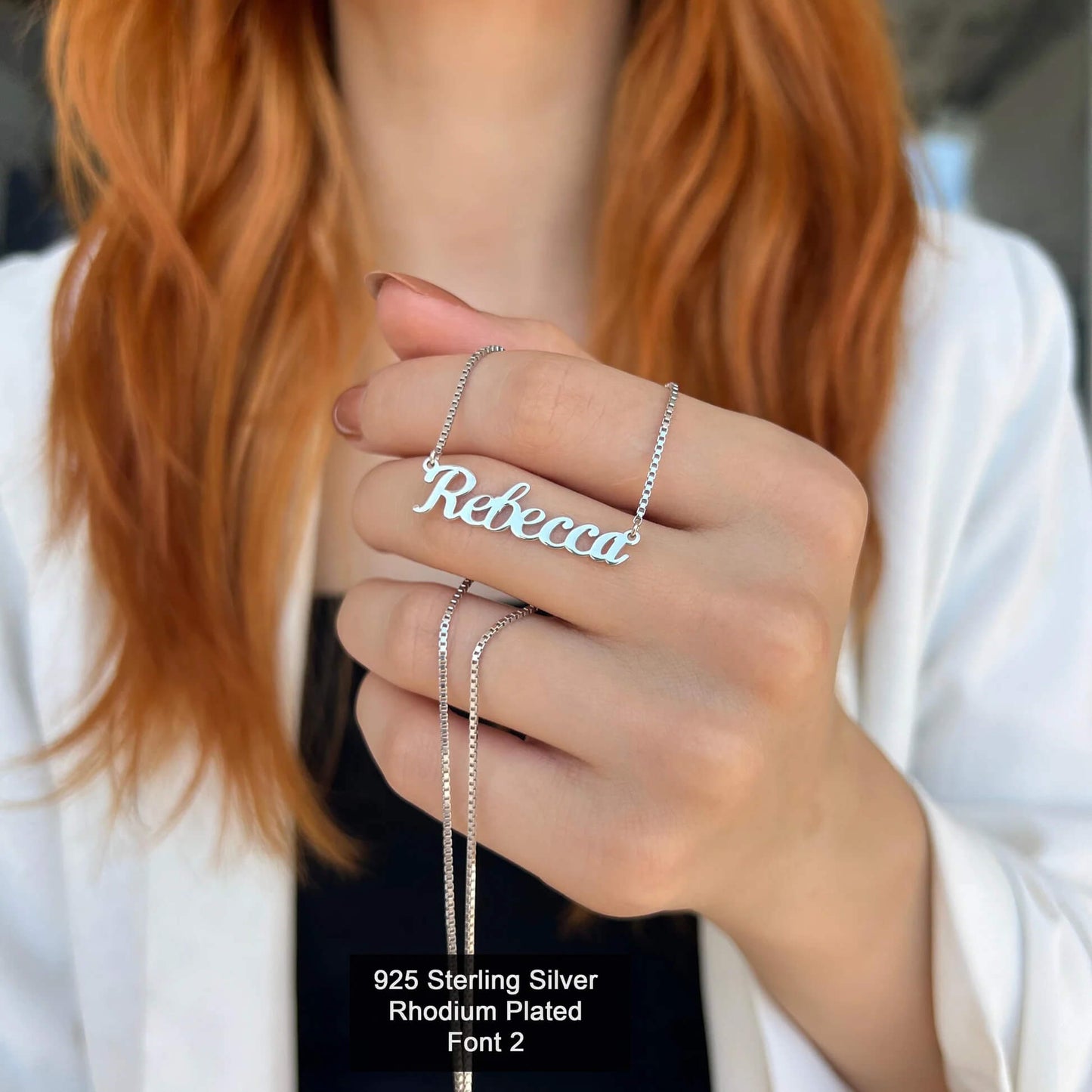 Custom Name Necklace - Sterling Silver