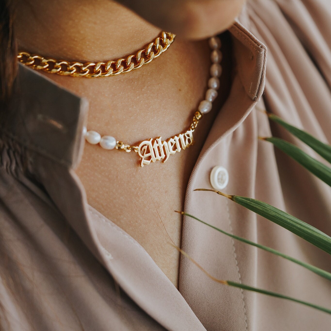Personalized Name Necklace Set (with Letter Necklace)