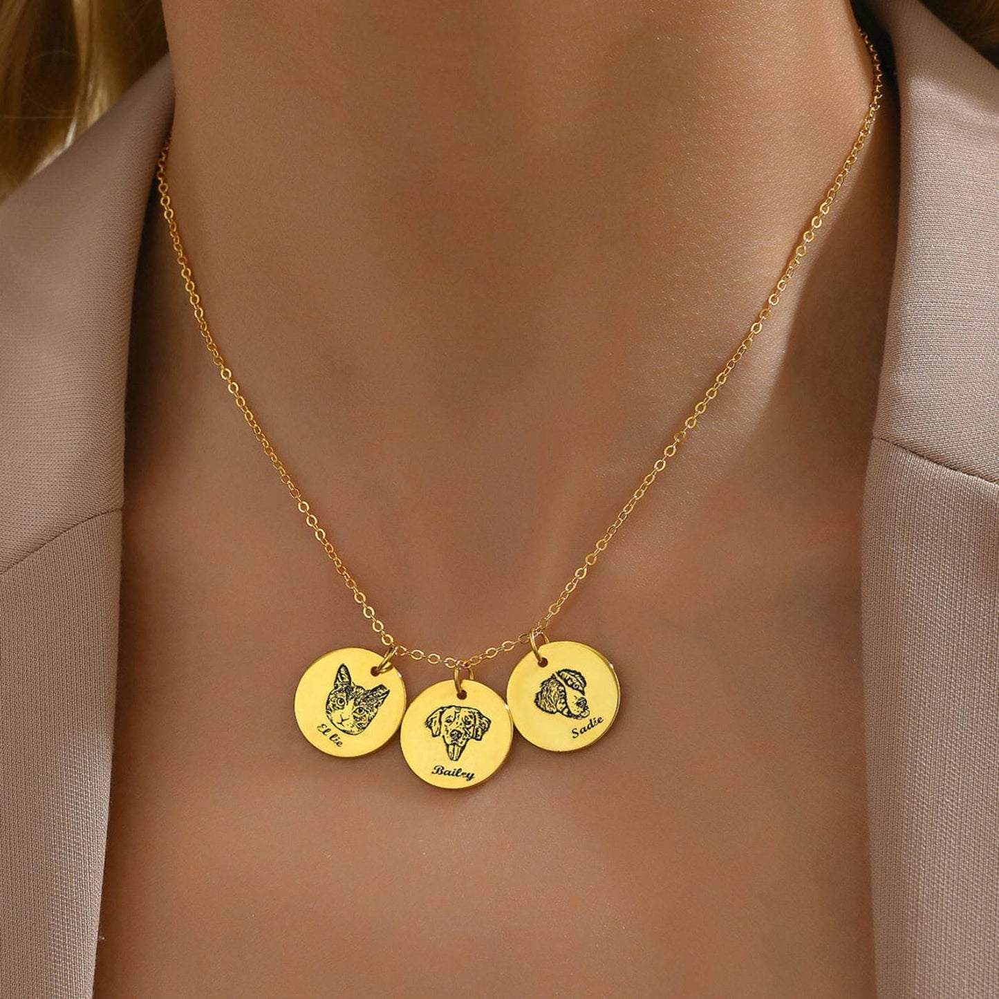 Pet Face Necklace-Sterling Silver