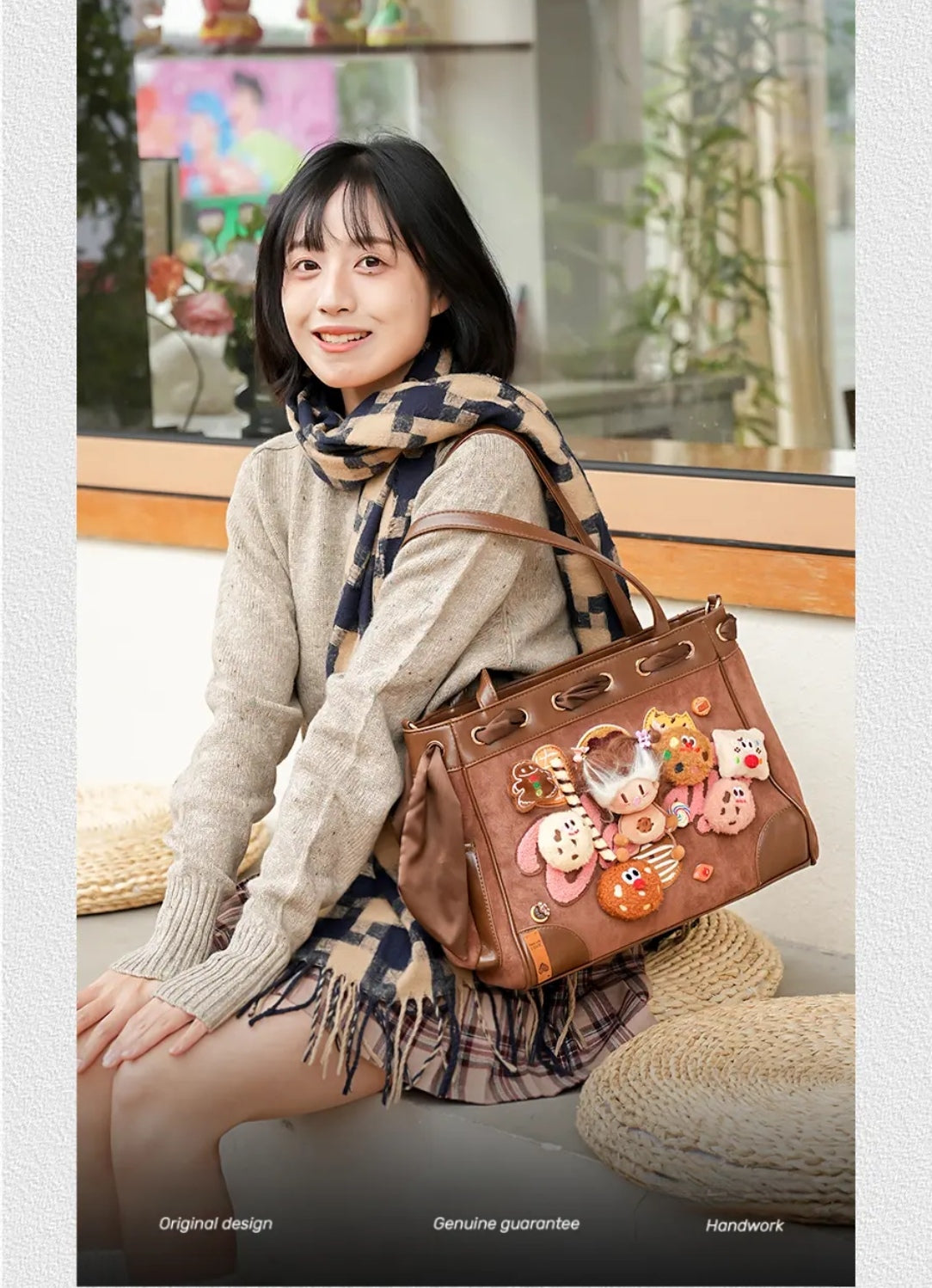 A Cookie Raised on Cookies – Trendy & Versatile Shoulder Tote Bag(Handcrafted)