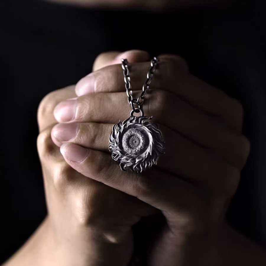 Van Gogh's Sunflowers Necklace-Handmade in 999 Sterling Silver