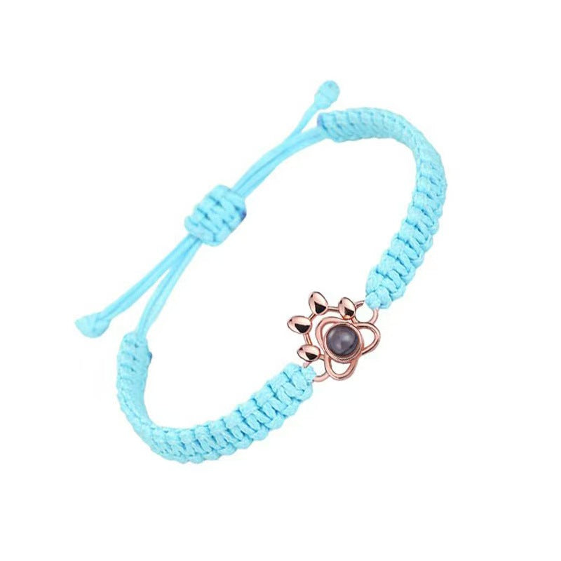 Pet Paw Print/Heart/Bead Projection Bracelet