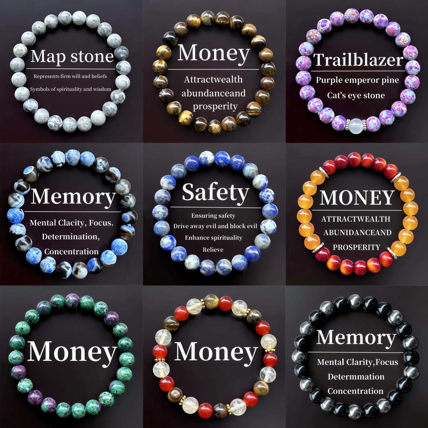 Tiger Eye, Obsidian, and Crystal Blessing Bracelet - Your Source of Luck and Protection