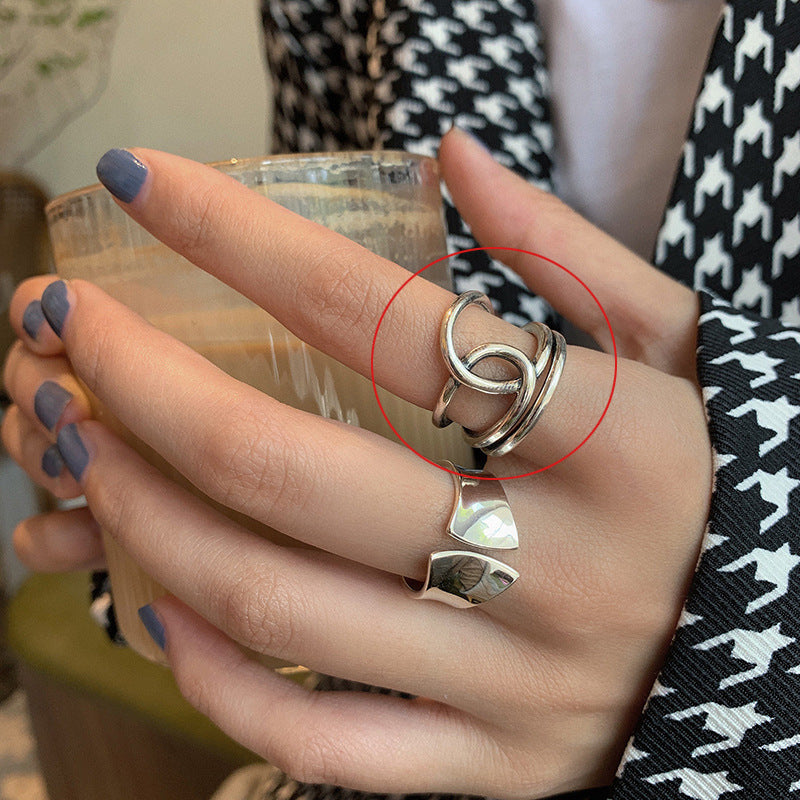 Big Silver Knot Thumb Ring-Perfect Gift for Her Confidence