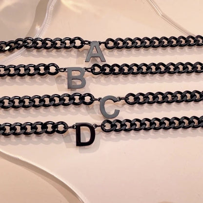 Cuban Chain Letter Necklace