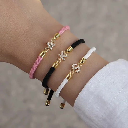 (Buy 1 Get 1 Free) Fashionable Colorful Braided Letter Bracelet