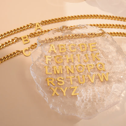 Cuban Chain Letter Necklace