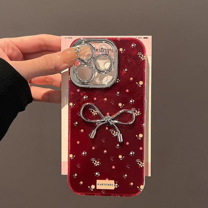 Small Floral 3D Bow Phone Case