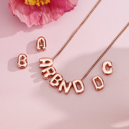 Bubble Ball  Alphabet Necklace
