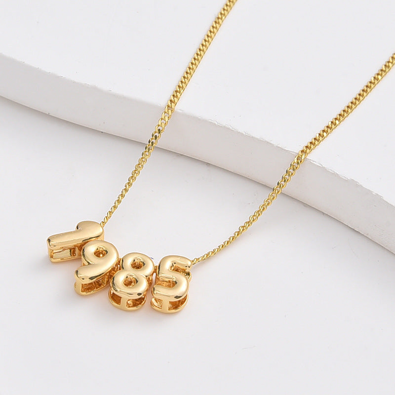 Bubble Ball  Alphabet Necklace