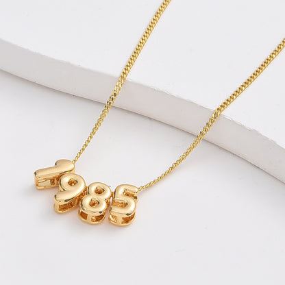 Bubble Ball  Alphabet Necklace
