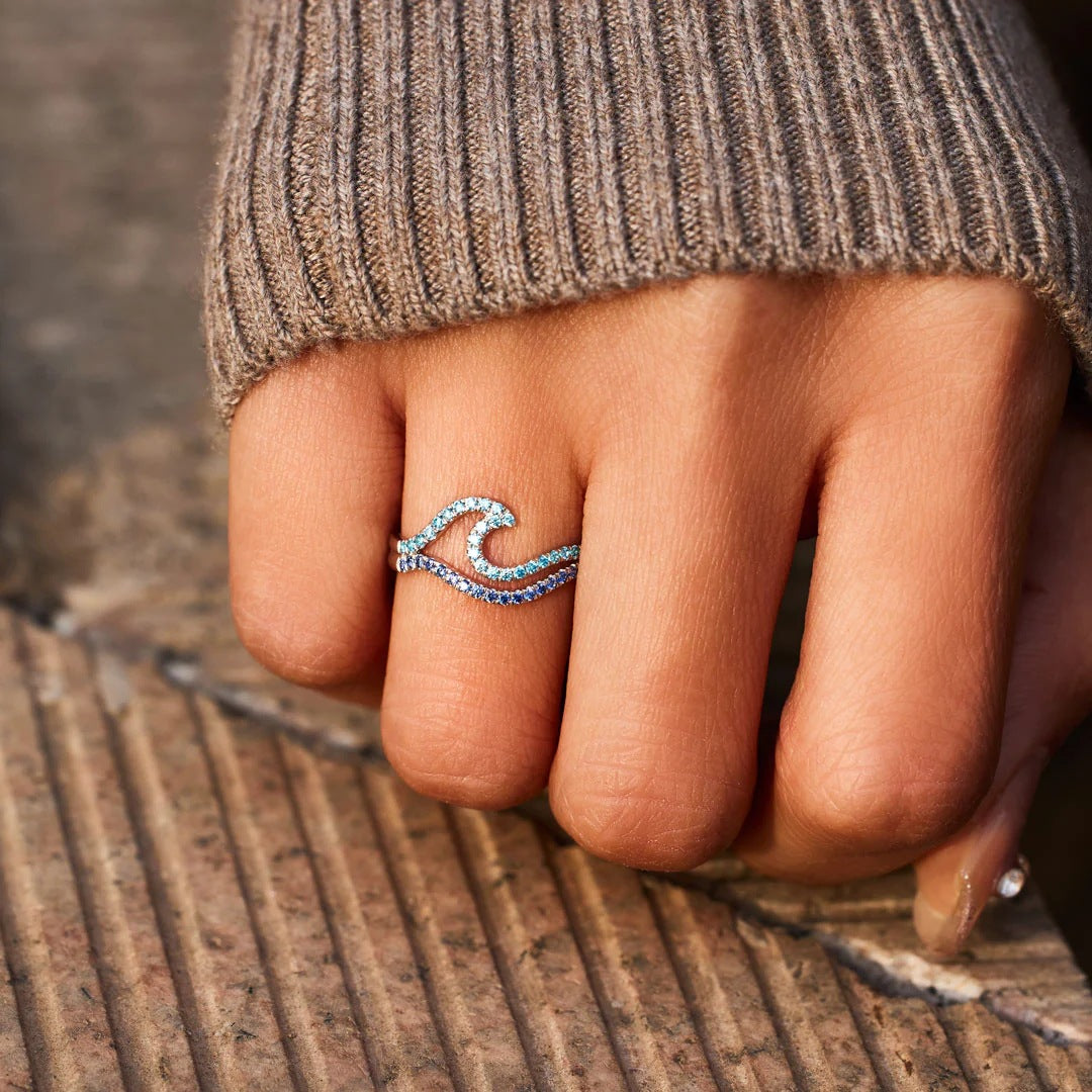 Self-Reminder Wave Ring（925 Sterling Silver）