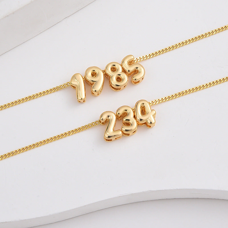 Bubble Ball  Alphabet Necklace
