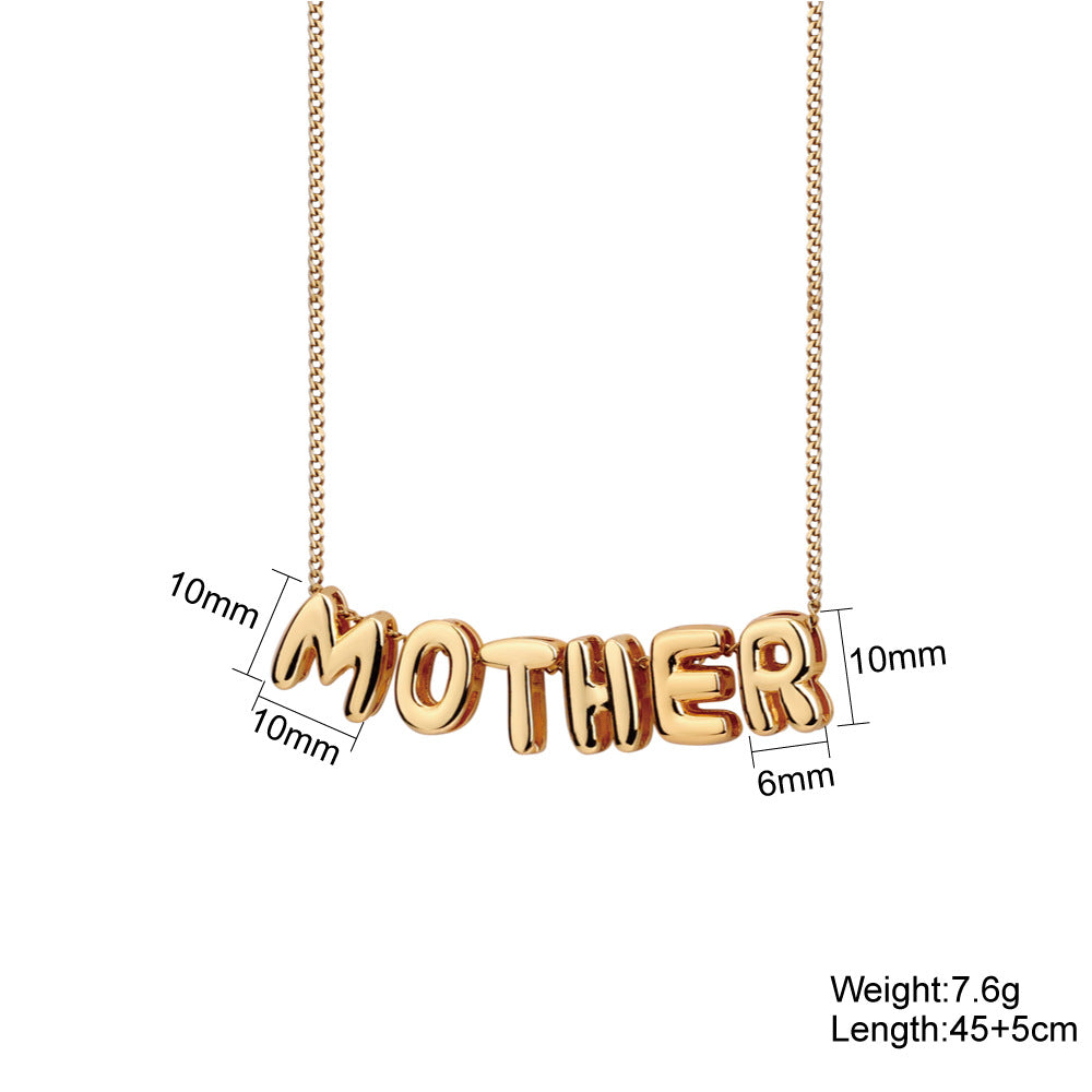 Bubble Ball  Alphabet Necklace